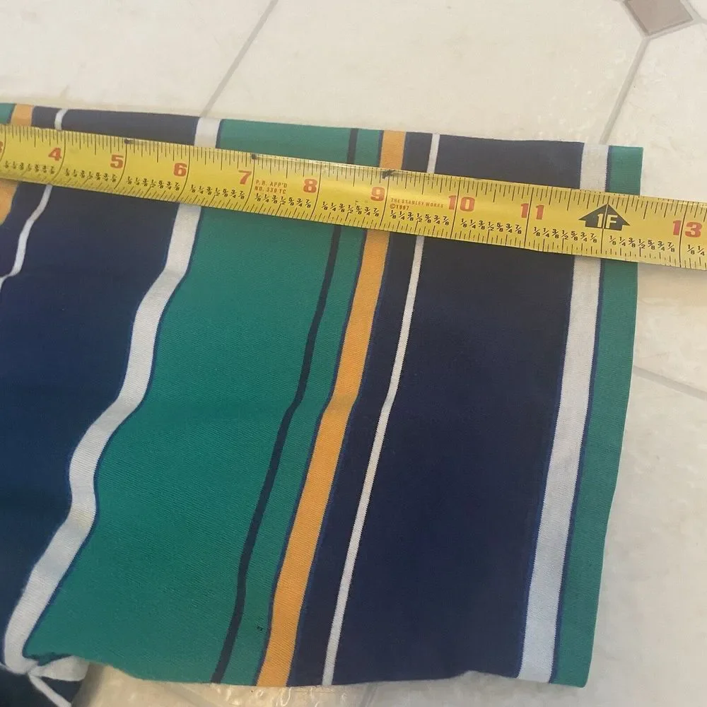 Vintage Polo Golf Shirt Par Four Men's Size Large Stripe 80s 90s Retro Button Up